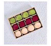 Christmas Ornaments, Lot de 12 Boules de Noël Rondes en Fibres floquées de Velours, for décorer couronnes et sapins à Faire soi-même.,for Holiday(Red)