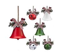Christmas Party Decorating Supplies Bells & Holly Berries 6 Pieces