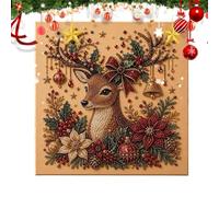 Christmas Pearl Art Kit - Canvas Wood | DIY Rhinestone Painting Craft