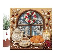 Christmas Pearl Art Kit Seasonal Mosaic Decoration Tabletop Window