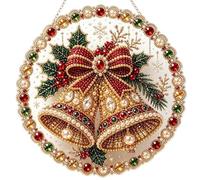 Christmas Pearl Diamond Art Kits, 2D Acrylic Hanging Pearl Art Ornaments | Diamond Art Christmas Ornaments, Christmas Pearl Art DIY Kit for Adults