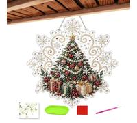 Christmas Pearl Sun Catcher 2D - Acrylic Seasonal Window Decoration DIY Art
