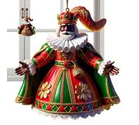 Christmas Pendant Ornament - Acrylic Flat Legend Charm, Decorative Tree Hanging Accessory, Car Or Home Holiday Decoration for Indoor Seasonal Display