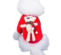 Christmas Pet Clothes, Cartoon Dog Holiday Apparel, Cute Christmas Pet Dress-Up, Dog Event Costumes with Bear, Holiday Dog Costumes, Christmas Dog Outfit, Festive Dog Apparel,