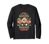 Christmas Pie Baking Crew Funny Holiday Kitchen Cooking Fun Manche Longue