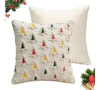 Christmas Pillow Cover 2 Pieces - 45x45cm Soft Festive Pillowcase Christmas | Christmas Decorative Pillow Covers for Bedroom, Balcony, | Sofa, Couch, Bed, Home, Office, Cafe Christmas Pillow Cover 2 Soft