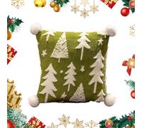 Christmas Pillow - Plush Holiday Decor, Soft Decorative Cushion for Sofa, Couch, Bed | FluffyPlush Tree Print Pillow for Living Room, Bedroom | Cozy Winter Decoration for Christmas & Fall