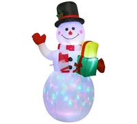 Christmas Plaflatables 5 Pieds Snow Bonhomme de Neige avec lumière LED & Blower Blower Bulf Up Snowman Decorations for Outdoor Yard Holiday Party Garden, Boule de Noël