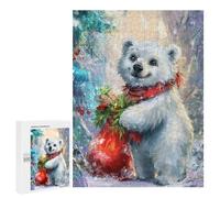 Christmas Polar Bear with Gifts Puzzle 1000 Pièces Educa Jouet en Bois Cadeau Unique Décoration Intérieure Jeu Éducatif Challenge Toy Adultes Et Enfants À Partir De 14 Ans 500 PCS