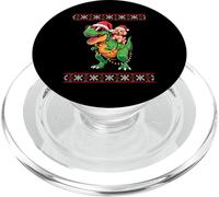 Christmas Poodle T-Rex Dinosaur Tyrannosaurus Rex Poodles PopSockets PopGrip pour MagSafe