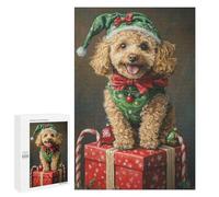 Christmas Poodle with Presents-1 Puzzle 1000 Pièces Educa Jouet en Bois Cadeau Unique Décoration Intérieure Jeu Éducatif Challenge Toy Adultes Et Enfants À Partir De 14 Ans 1000 PCS