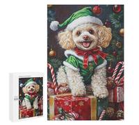 Christmas Poodle with Presents-2 Puzzle 1000 Pièces Educa Jouet en Bois Cadeau Unique Décoration Intérieure Jeu Éducatif Challenge Toy Adultes Et Enfants À Partir De 14 Ans 1000 PCS