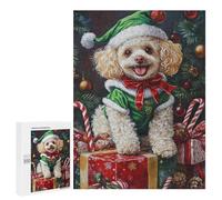Christmas Poodle with Presents-2 Puzzle 500 Pièces Educa Jouet en Bois Cadeau Unique Décoration Intérieure Jeu Éducatif Challenge Toy Adultes Et Enfants À Partir De 14 Ans 500 PCS