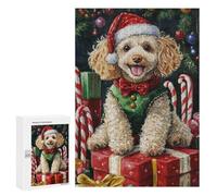 Christmas Poodle with Presents-3 Puzzle 1000 Pièces Educa Jouet en Bois Cadeau Unique Décoration Intérieure Jeu Éducatif Challenge Toy Adultes Et Enfants À Partir De 14 Ans 300 PCS