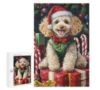 Christmas Poodle with Presents-3 Puzzle 1000 Pièces Educa Jouet en Bois Cadeau Unique Décoration Intérieure Jeu Éducatif Challenge Toy Adultes Et Enfants À Partir De 14 Ans 1000 PCS