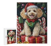 Christmas Poodle with Presents-3 Puzzle 1000 Pièces Educa Jouet en Bois Cadeau Unique Décoration Intérieure Jeu Éducatif Challenge Toy Adultes Et Enfants À Partir De 14 Ans 500 PCS