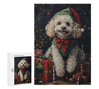 Christmas Poodle with Presents-4 Puzzle 1000 Pièces Educa Jouet en Bois Cadeau Unique Décoration Intérieure Jeu Éducatif Challenge Toy Adultes Et Enfants À Partir De 14 Ans 300 PCS