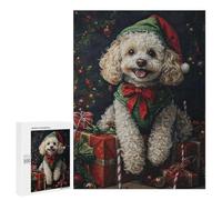Christmas Poodle with Presents-4 Puzzle 1000 Pièces Educa Jouet en Bois Cadeau Unique Décoration Intérieure Jeu Éducatif Challenge Toy Adultes Et Enfants À Partir De 14 Ans 500 PCS