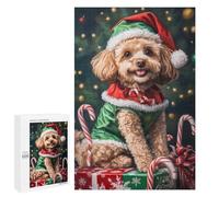 Christmas Poodle with Presents-5 Puzzle 1000 Pièces Educa Jouet en Bois Cadeau Unique Décoration Intérieure Jeu Éducatif Challenge Toy Adultes Et Enfants À Partir De 14 Ans 1000 PCS
