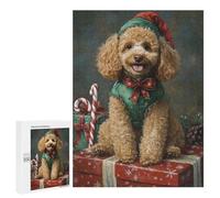 Christmas Poodle with Presents-6 Puzzle 1000 Pièces Educa Jouet en Bois Cadeau Unique Décoration Intérieure Jeu Éducatif Challenge Toy Adultes Et Enfants À Partir De 14 Ans 500 PCS
