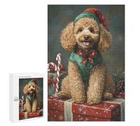 Christmas Poodle with Presents-6 Puzzle 1000 Pièces Educa Jouet en Bois Cadeau Unique Décoration Intérieure Jeu Éducatif Challenge Toy Adultes Et Enfants À Partir De 14 Ans 1000 PCS