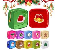 Christmas Preppy Patch Makeup Bags, 12-Pack of Mini Bags, Cute Preppy Makeup Bag, Mini Christmas Cosmetic Bag, Women Things Accessories (12Pcs*Mix)