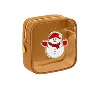 Christmas Preppy PatchMakeup Bags,12modèles Disponibles-Mini Sacs en Nylon à Fermeture éclair,Idéal pour Le Rangement Quotidien cosmétique et comme Cadeau pour Les fêtes ou Un Anniversaire.