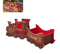 Christmas Presents Trains, Santa's Gift Train, Deliver Holiday Cheer in Style, Whimsical Gingerbread-Style for Hold Presents Candy, Holiday Party Centerpieces Gift Boxes, Family Decor(B)