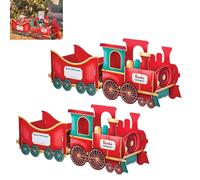 Christmas Presents Trains, Santa's Gift Train, Deliver Holiday Cheer in Style, Whimsical Gingerbread-Style for Hold Presents Candy, Holiday Party Centerpieces Gift Boxes, Family Decor(A+a)
