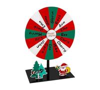 Christmas Prize Wheel, Game Spinner with Stand Raffles and Events, Erasable Spin Board for Holiday Parties, Classroom Activities, Trade Shows, Home Carnival Games, Interactive Entertainment Tool
