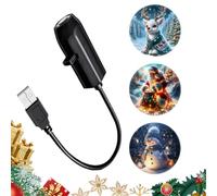 Christmas Projector - 3 Pattern LED USB Light, Rechargeable Christmas LED Projector Lamp for Home Party and Office | Decorative Lighting for Birthday, Thanksgiving, Holiday, and Indoor Room Decor