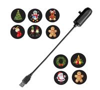 Christmas Projector Lights - LED Projectors Light,60-Degree Rotatable USB Party Light Projection with 10-Pattern, Waterproof Christmas Projectors Decorations for Thanksgiving Offices Desk Home School