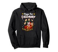 Christmas Pugs for Everybody Santa's Sleigh Pug Dog Lover Sweat à Capuche