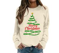 Christmas Pull Noel Rigolo Femme Sweat De Noël Renne a Capuche Moche Manches Famille Longues Sweatshirt pour Grande Taille Original À Polaire