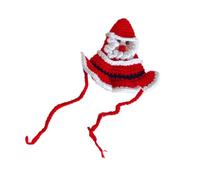 Christmas Puppy Beanie, Soft Fleece Knitted Dog Hat, Adjustable Christmas Hat, Handmade Pet Costume, Christmas Pet Headwear, Easy to Use, Portable for Cats Kittens Dogs