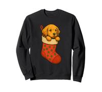 Christmas Puppy in Stocking Cute Holiday Dog Winter Sweatshirt