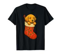 Christmas Puppy in Stocking Cute Holiday Dog Winter T-Shirt