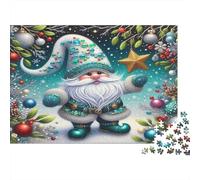 Christmas Puzzle à Assembler 1000 Pièces Recyclable Paper GNOME Puzzle pour Adultes Amusant et Stimulant Jeu de Famille Cadeau pour Hommes‘s Anniversaire 52x38cm/1000pcs