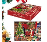 Christmas Puzzle - Christmas Countdown Calendar 2024 Jigsaw Puzzle with 1008 Pieces, Vintage Design and Fun Challenge, Holiday for Boys Girls for Countdown to Holiday Stocking Stuffer