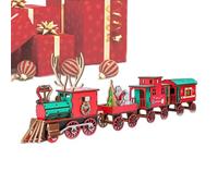 Christmas Puzzle - DIY Assembly 3D Wooden Train Model for Display