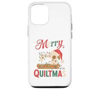 Christmas Quilting Machine with Xmas Light Merry Quiltmas Coque pour iPhone 12/12 Pro