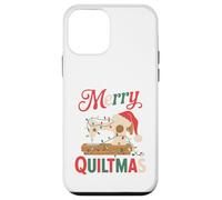 Christmas Quilting Machine with Xmas Light Merry Quiltmas Coque pour iPhone 12 Mini