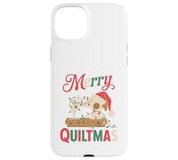 Christmas Quilting Machine with Xmas Light Merry Quiltmas Coque pour iPhone 15 Plus