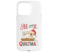 Christmas Quilting Machine with Xmas Light Merry Quiltmas Coque pour iPhone 15 Pro Max
