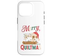 Christmas Quilting Machine with Xmas Light Merry Quiltmas Coque pour iPhone 16 Pro