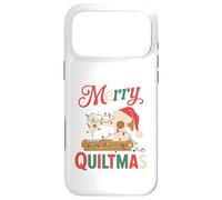 Christmas Quilting Machine with Xmas Light Merry Quiltmas Coque pour iPhone 17 Pro Max
