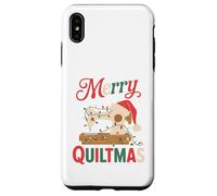 Christmas Quilting Machine with Xmas Light Merry Quiltmas Coque pour iPhone XS Max