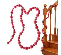 Christmas Red Berry Garland - 108.27inch Realistic Artificial Festive Decoration for Holiday Display | Sturdy Lifelike Design Perfect for Home Indoor Winter Holiday Wall and Seasonal Activities, 275cm