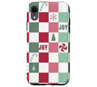 Christmas Red Green Classic Checkered Holiday Pattern Coque pour iPhone XR
