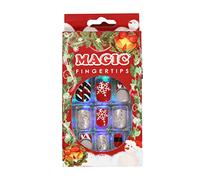 Christmas Red Press Sur Les Ongles Avec Design Snowflake Stick Le Carré Court Couvercle Complet Faux Faux Un Moyen Court Long Les Orteils